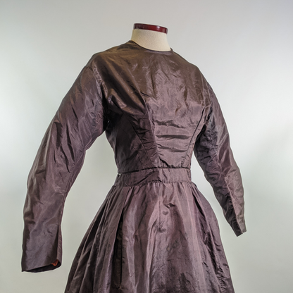 1860s Purple Silk Dress