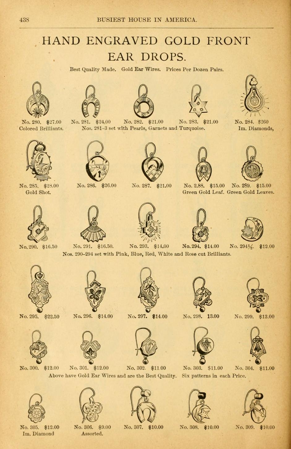 Victorian Gold Filled Ear Drops