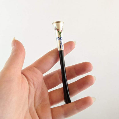 Art Deco Hand Painted Enamel Cigarette Holder