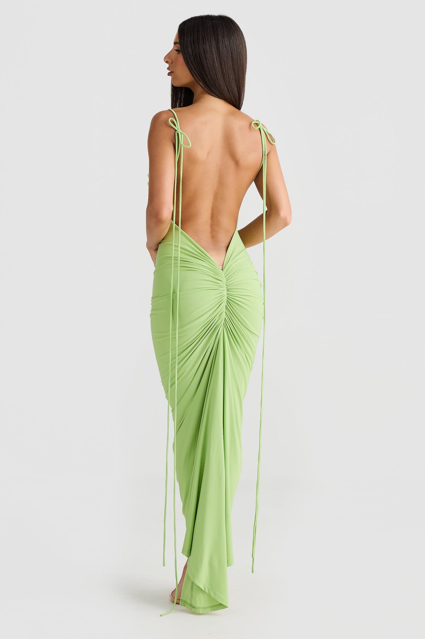 Lime Green Multi-Way Neckline Stretch Bodycon Mini Dress