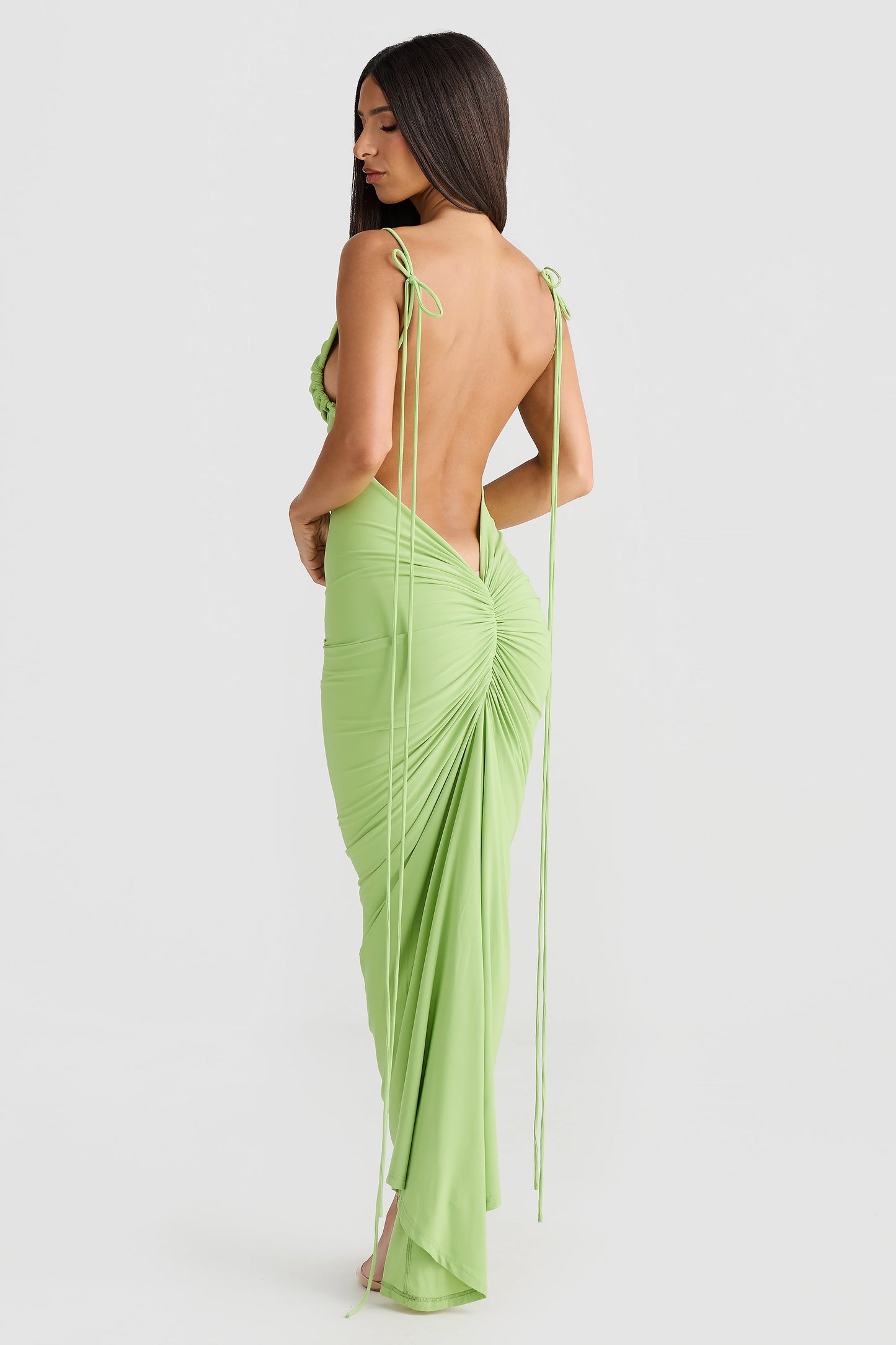 Lime Green Multi-Way Neckline Stretch Bodycon Mini Dress