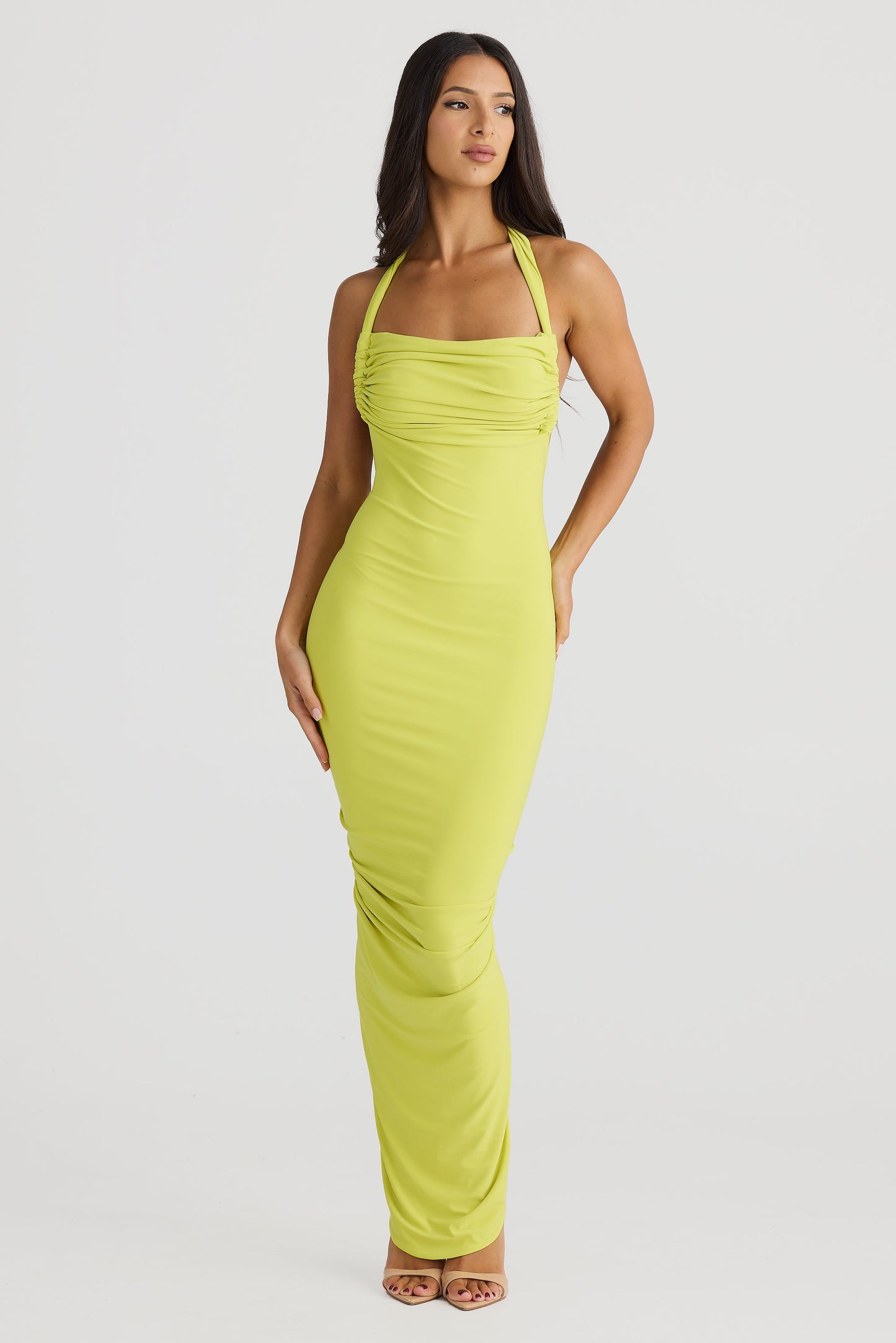 Chartreuse Multi-Way Maxi Dress